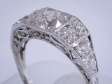 Vintage Diamond Platinum Ring